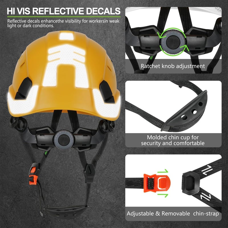 GREEN DEVIL Safety Helmet Construction Hard Hat ANSI Z89.1 Cascos De Construccion Vented ABS Work Hardhat for Men Women - Image 4
